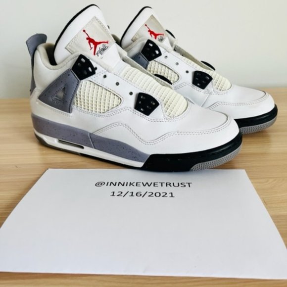 SOLD** - NIKE AIR JORDAN IV 4 WHITE CEMENT 6.5Y GS - Picture 10 of 10